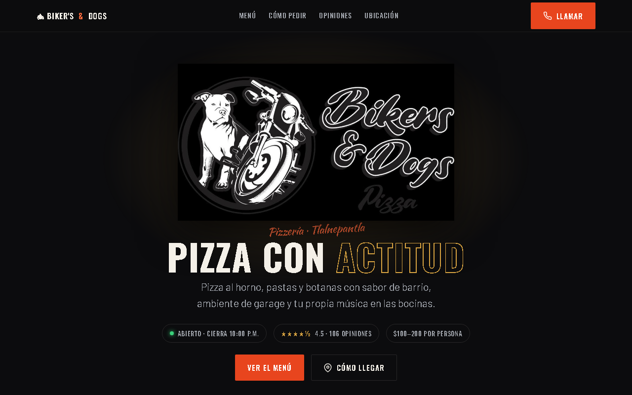 Sitio de Biker's & Dogs