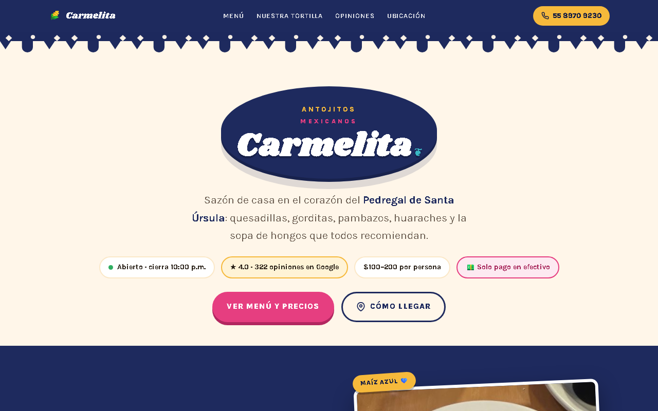 Sitio de Antojitos Carmelita